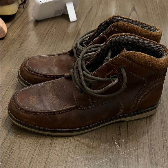 Men's Brown Leather Boots - Picture 6 of 7